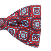 Cass Burgundy Mac-Inspired Motif Print Bow Tie - Tie Doctor